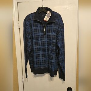 Nautica Men's Blue Plaid Sweater
